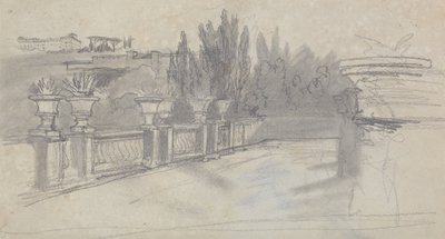 Villa Torlania, formerly Villa Conti, Erascati by Edward Lear
